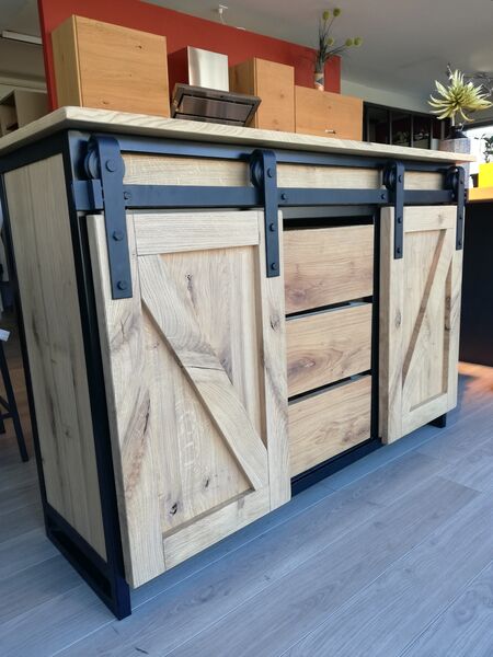 buffet métal chêne Esprit Steel