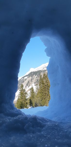 Construction d'un igloo et goûter pour les enfants