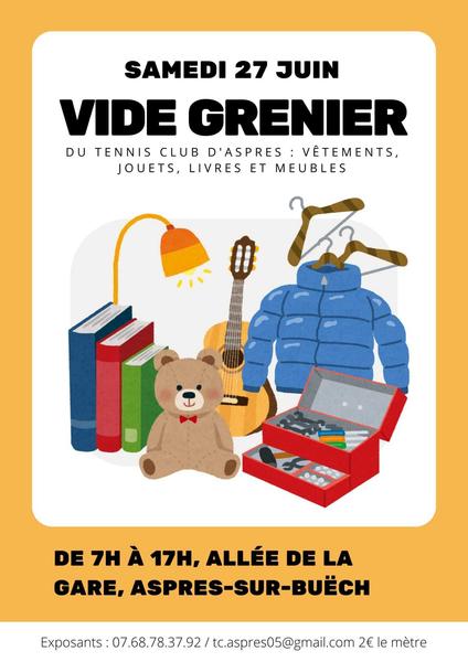 Vide grenier à Aspres sur Buëch