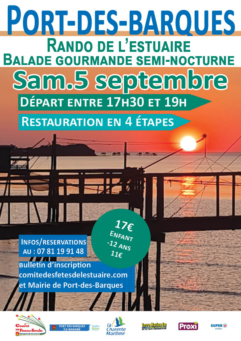 Randonnée de l'estuaire : Balade gourmande semi-nocturne