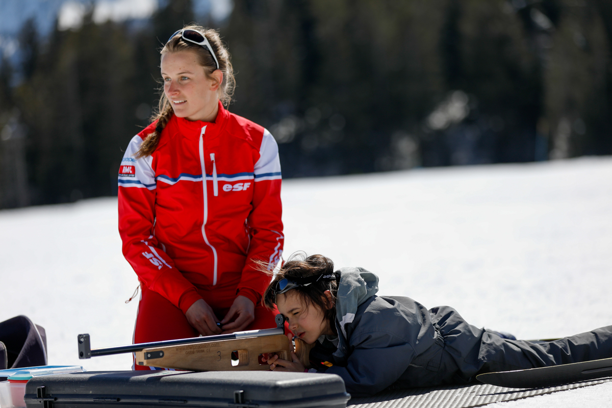 Initiation au biathlon avec l'ESF de St Léger-les-Mélèzes, vallée du Champsaur