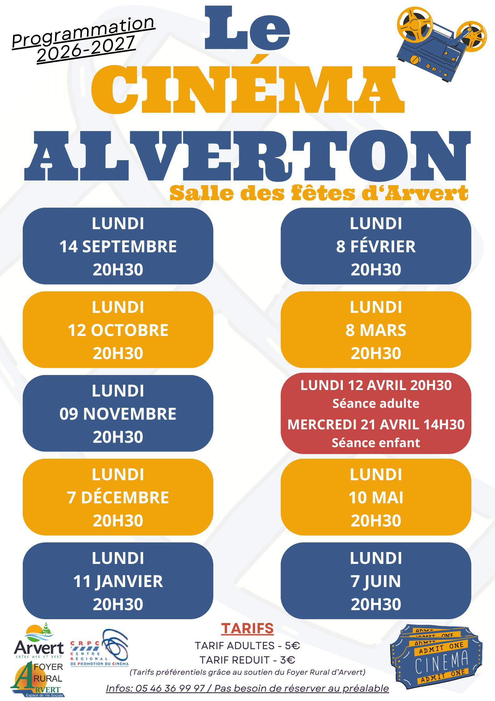 Cinéma Alverton 2026-2027