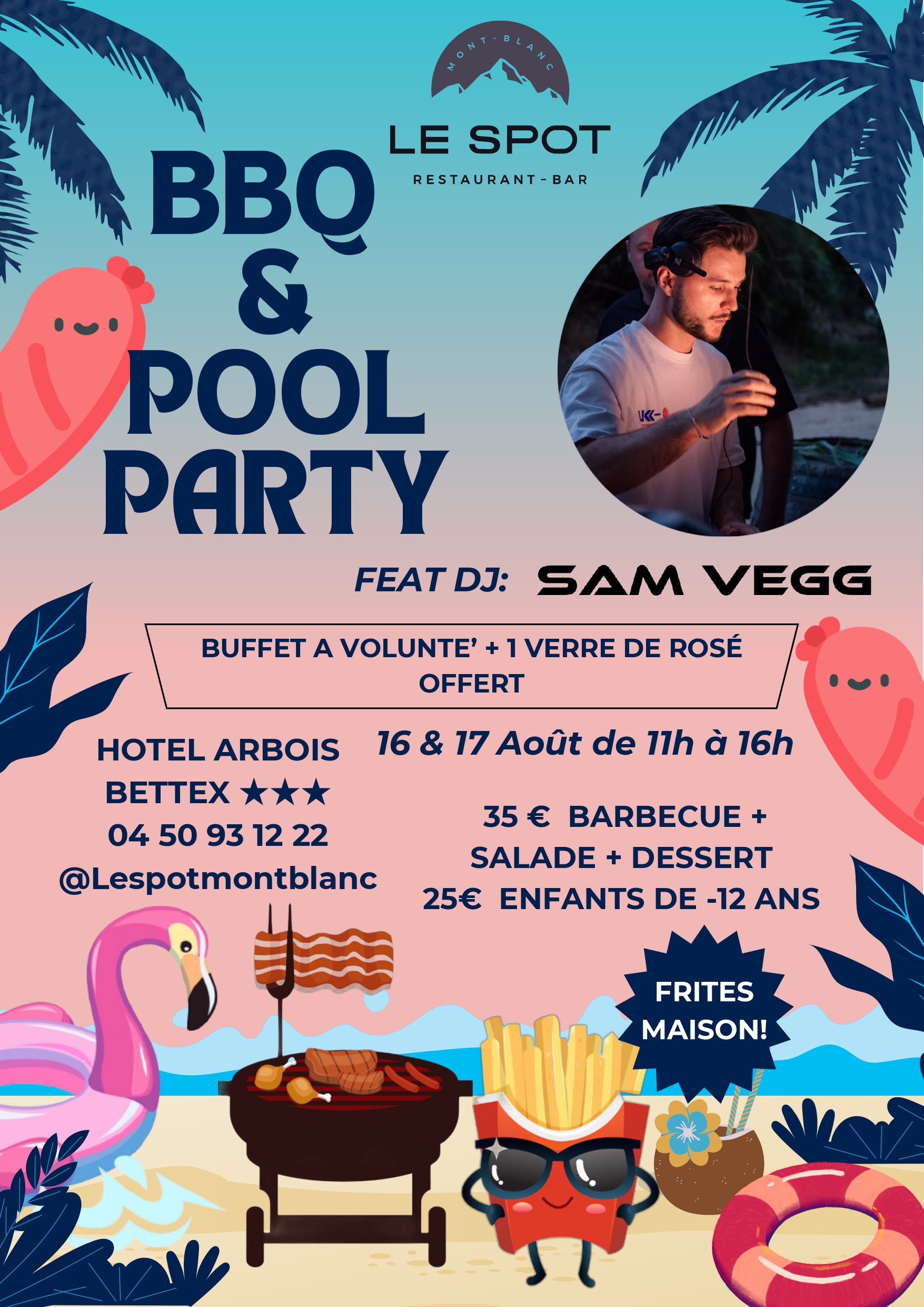 BBQ & Pool Party à l'Hôtel Arbois-Bettex