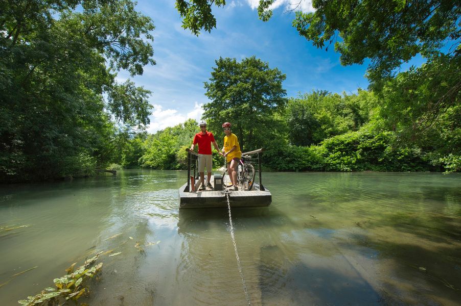 Promenade en barque dans la réserve naturelle de l'Île de la Platière