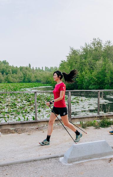 Traversée du barrage de l'étang