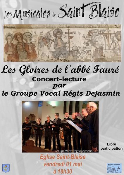 Concert-lecture "Les Gloires de l'abbé Fauré" - Les musicales de Saint Blaise