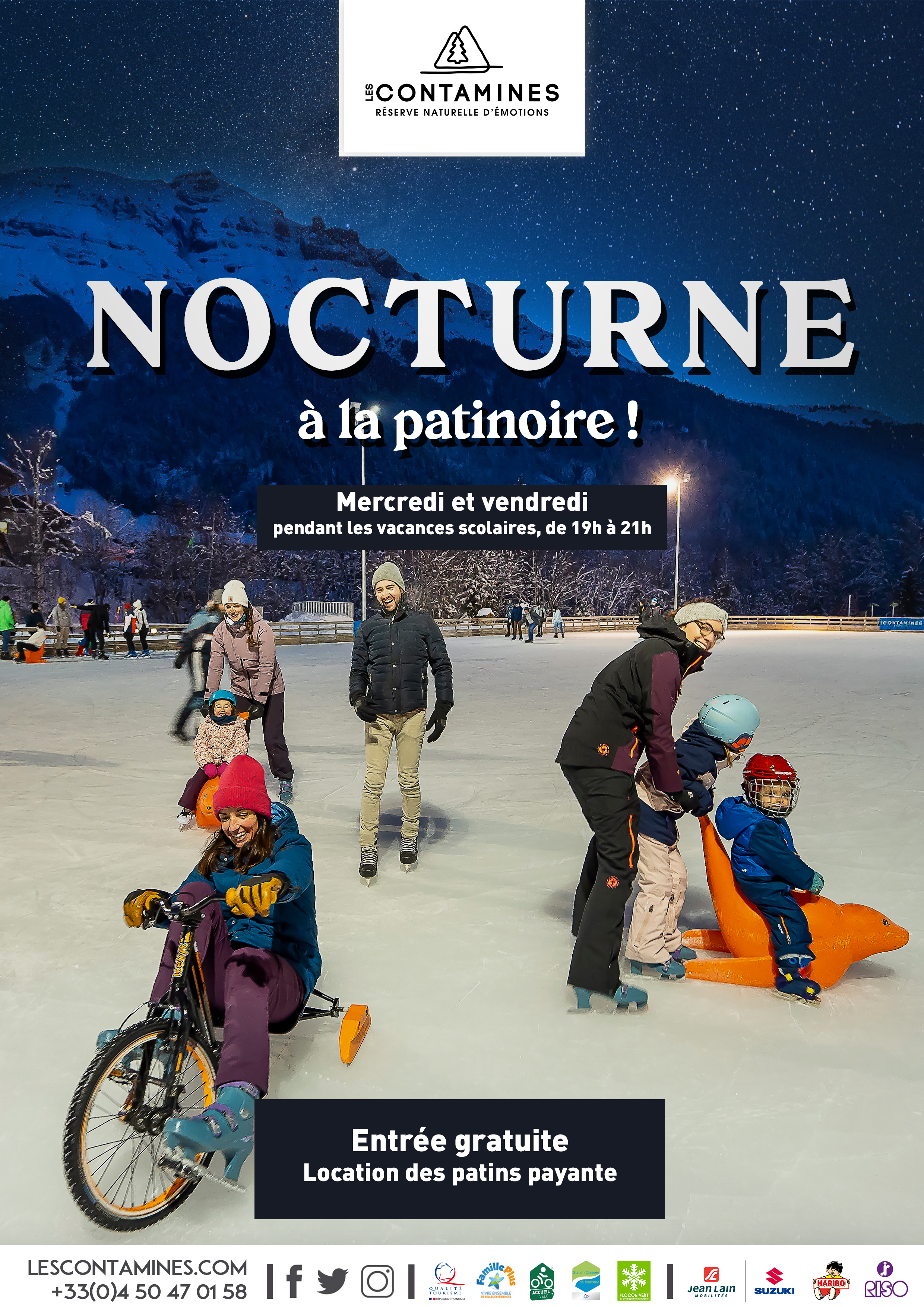 Nocturne en musique à la patinoire !