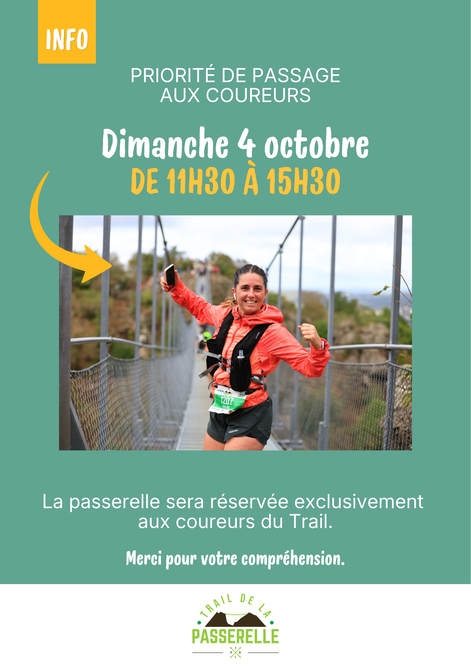 Affiche 2026 - Priorité aux coureurs