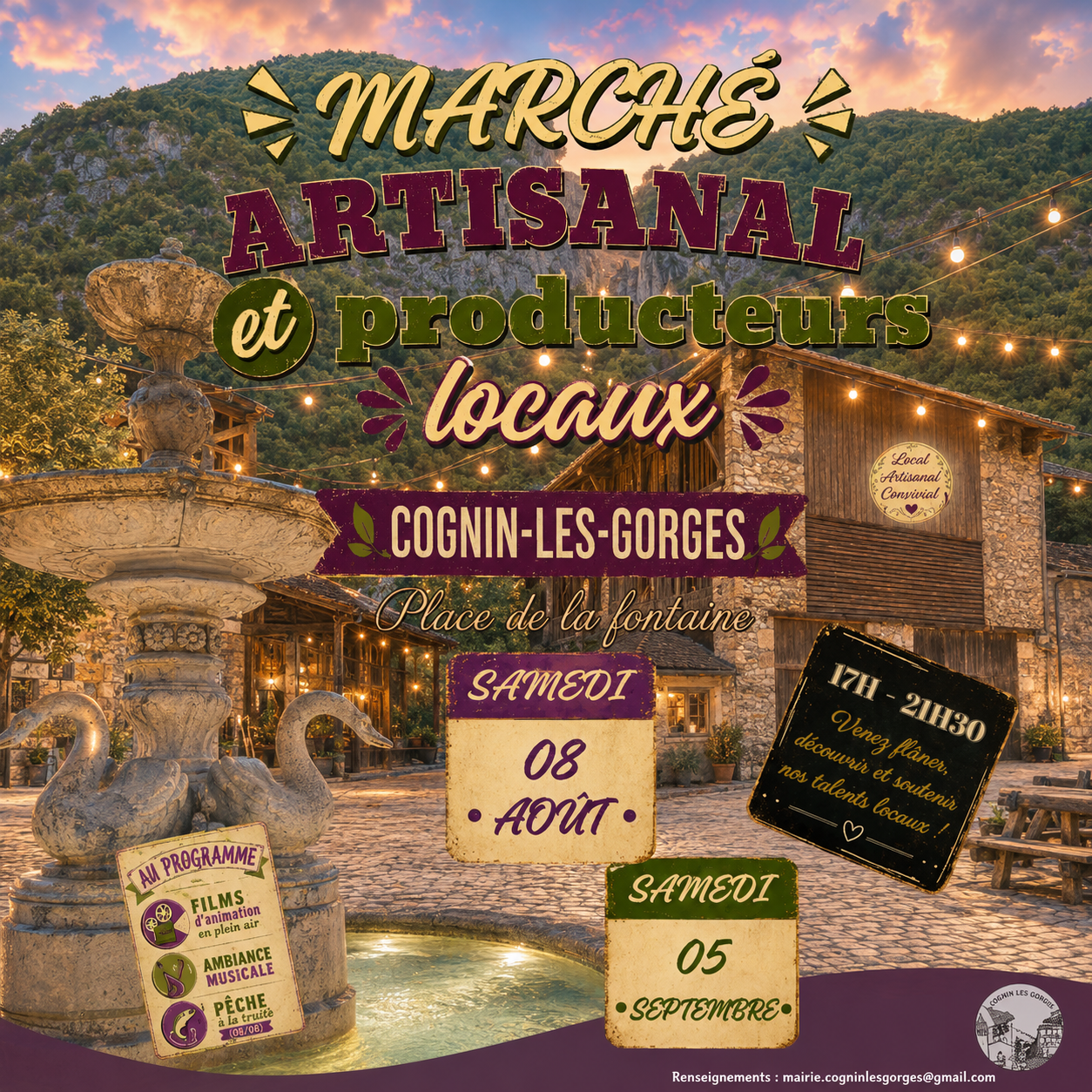 Marché de l fontaine à Cognin-les-Gorges