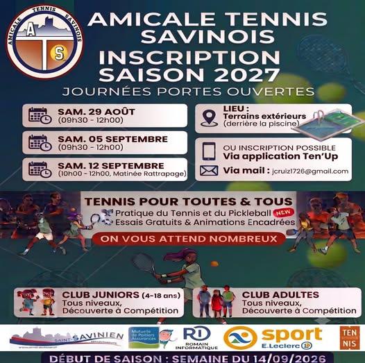 Portes ouvertes - Amicale Tennis Savinois