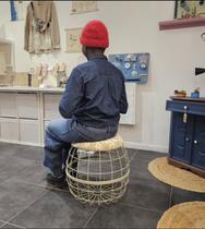 Atelier relooking de meuble : pouf de rangement - Chez les Voisines_Saint-Étienne