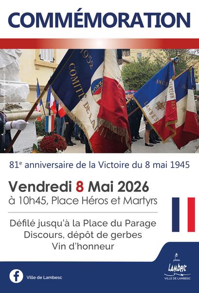 Commémoration de la victoire du 8 mai 1945