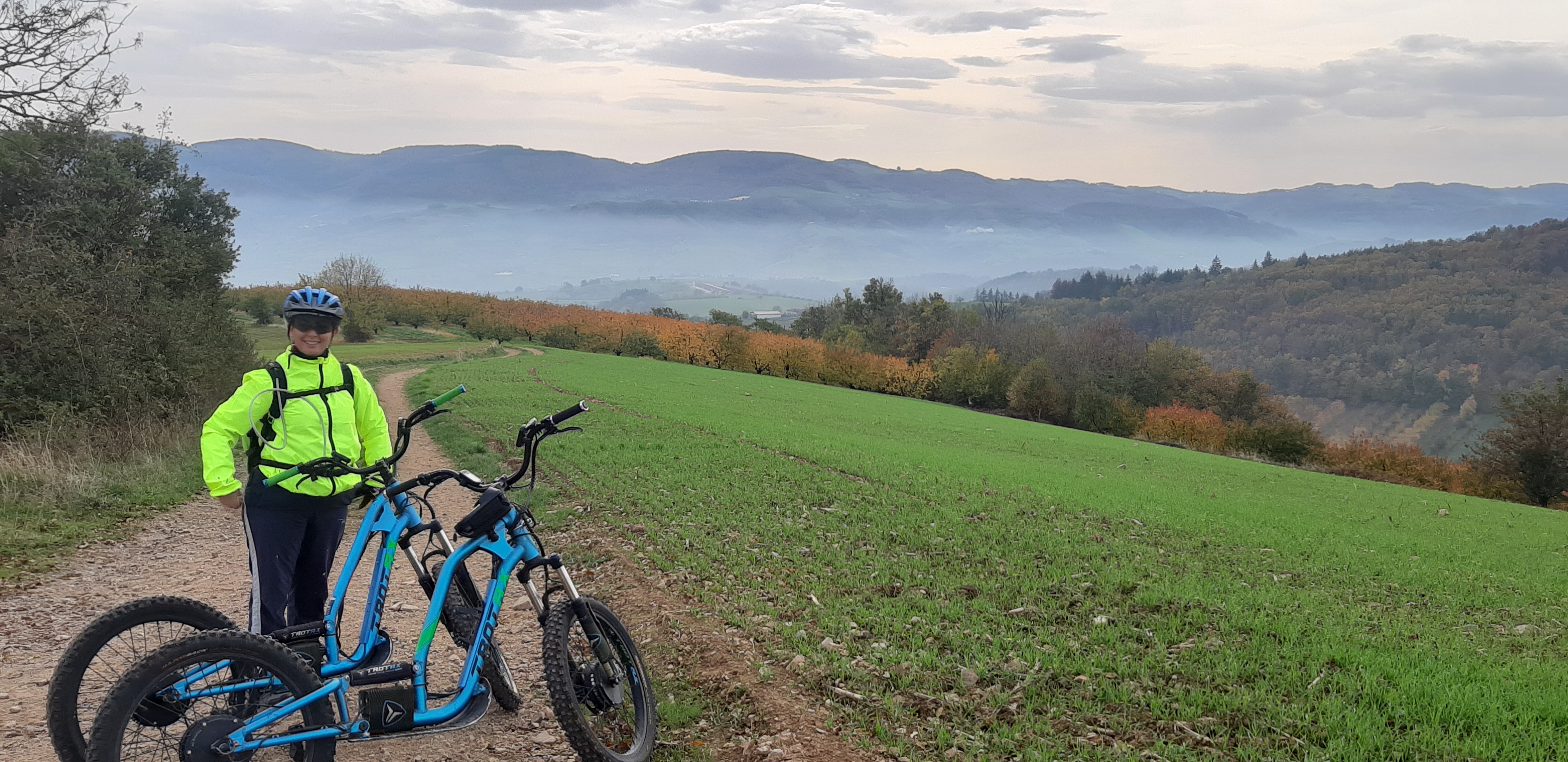 Randonnée en trottinette électrique tout terrain