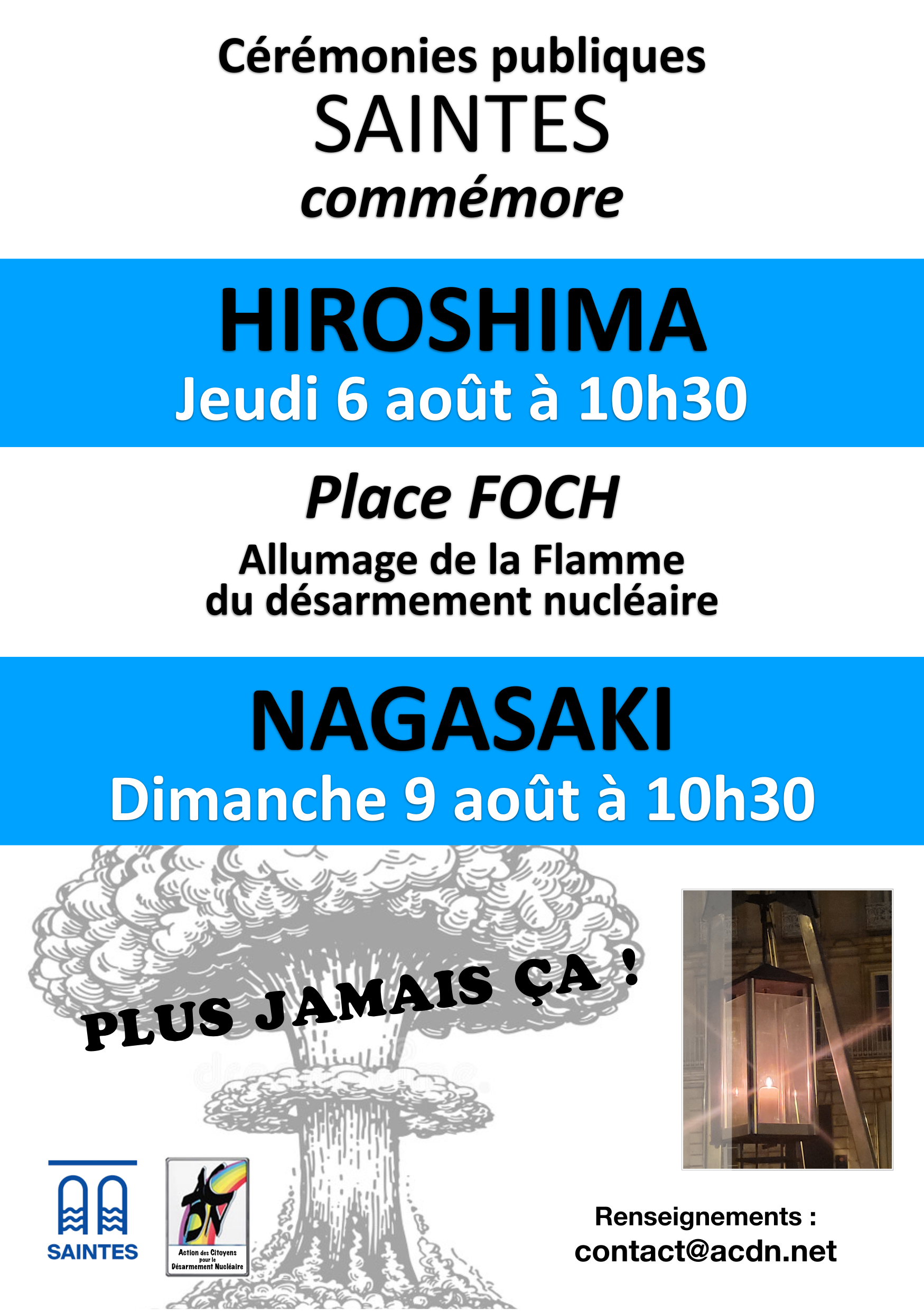 Cérémonies pour le désarmement nucléaire