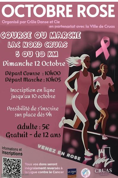 Course au  marche dOctobre rose à Cruas_Cruas