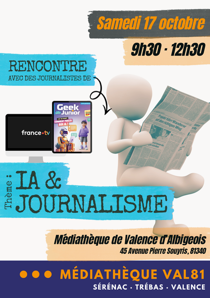 Rencontre Média & Tech : Journalisme et IA, impacts et enjeux de l'IA sur un métier en mutation