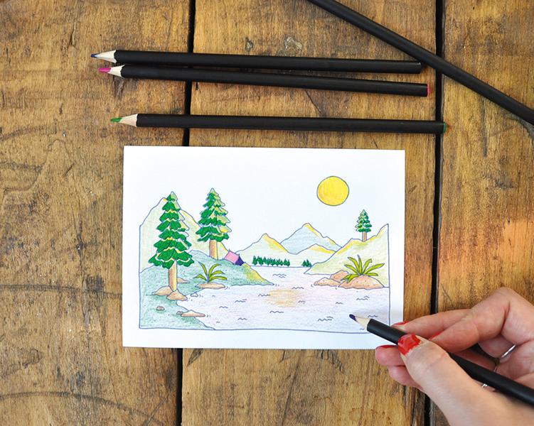 Atelier dessin "Bons baiser de Flaine..."