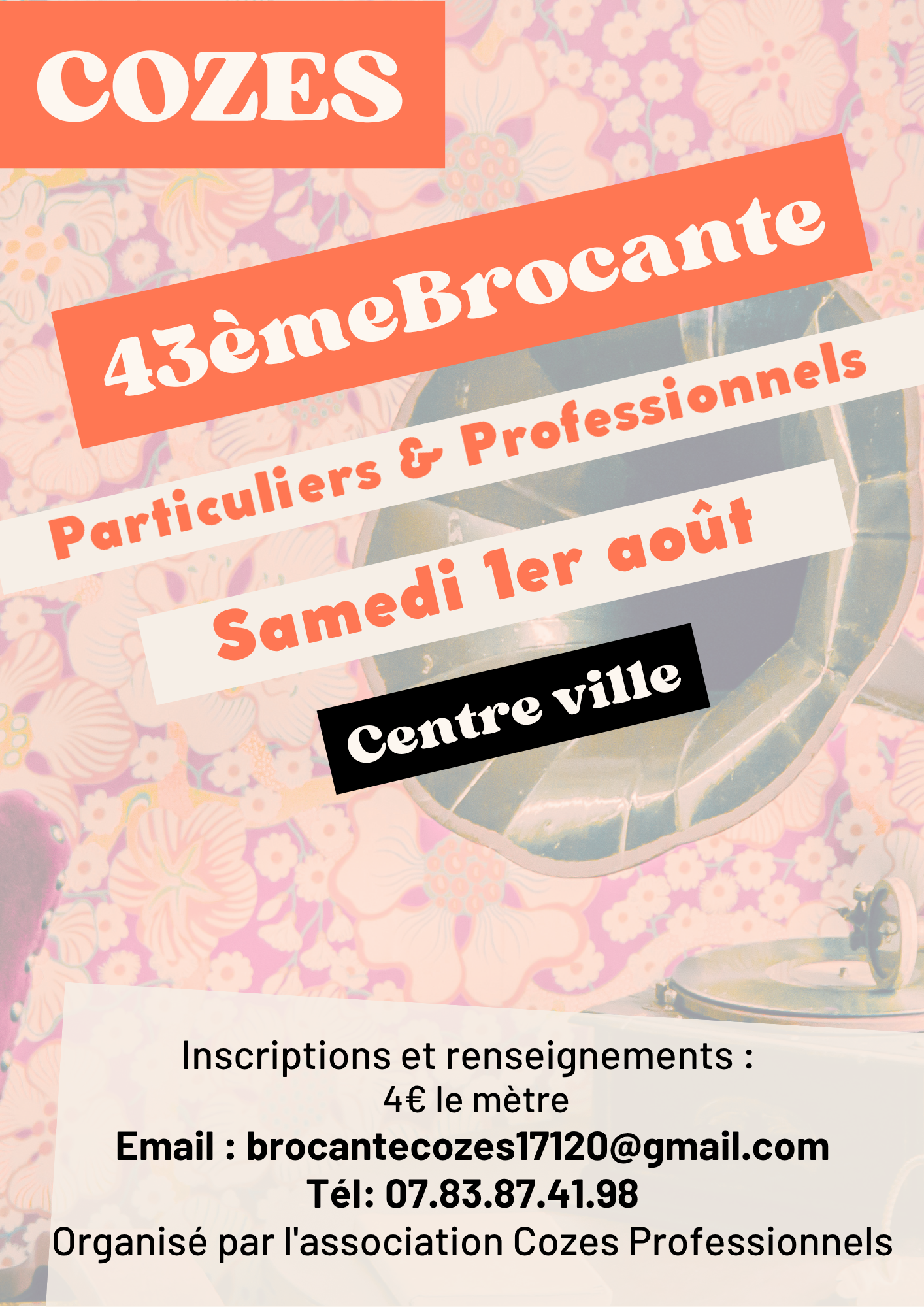 43ème Brocante Cozes professionnels