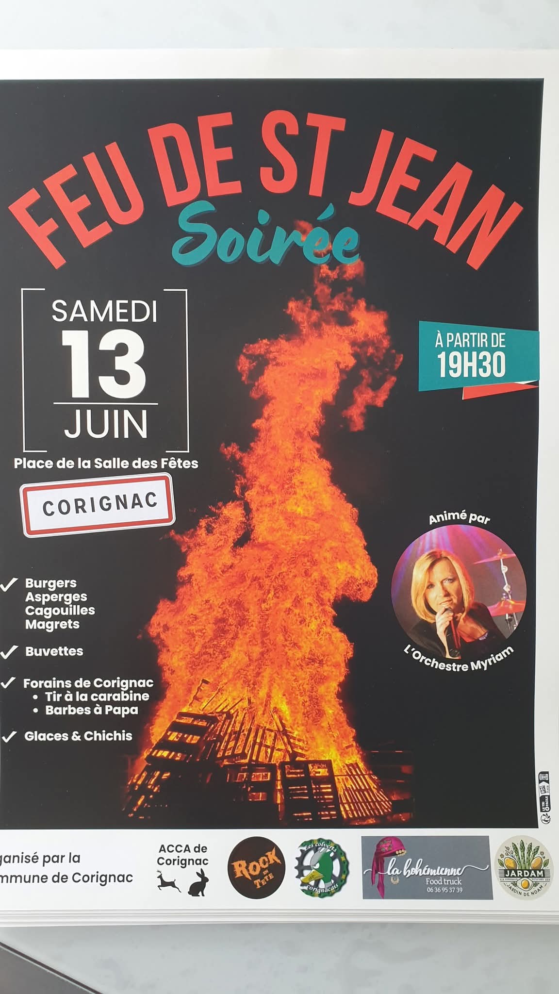 Feu de la Saint Jean à Corignac