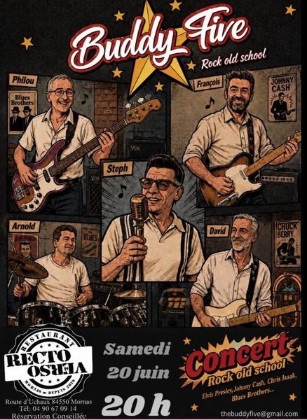 Fete de la musique – Le Recto Verso – Concert Buddy Five - Mornas