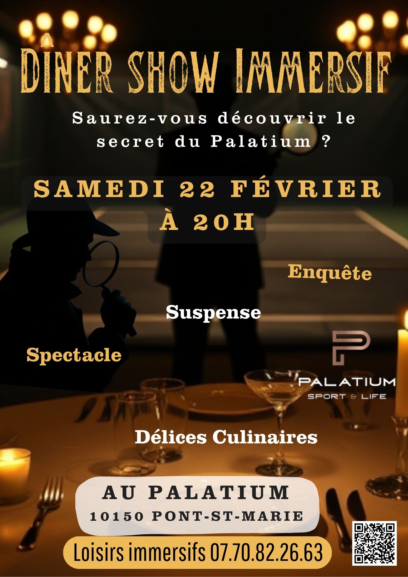 DÎNER SHOW IMMERSIF Le 22 fév 2025