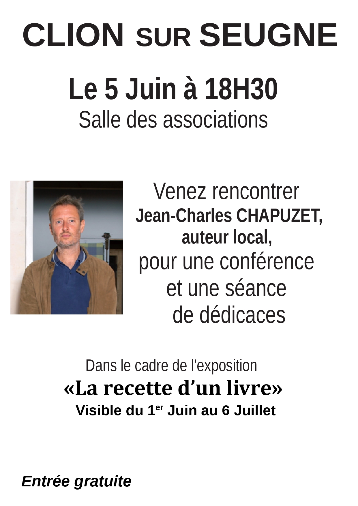 Rencontre avec Jean-Charles Chapuzet - La recette d'un livre