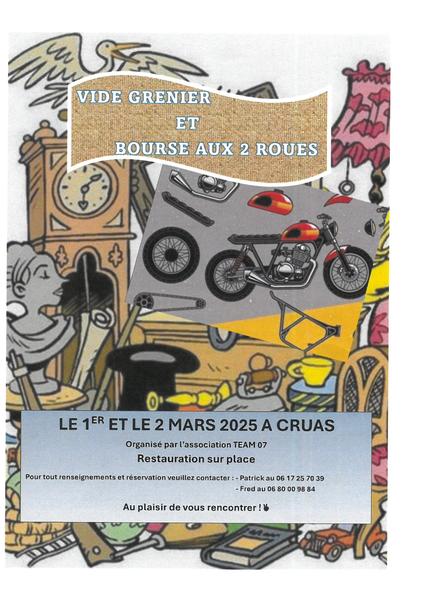 Vide grenier et  bourse aux 2 roues_Cruas