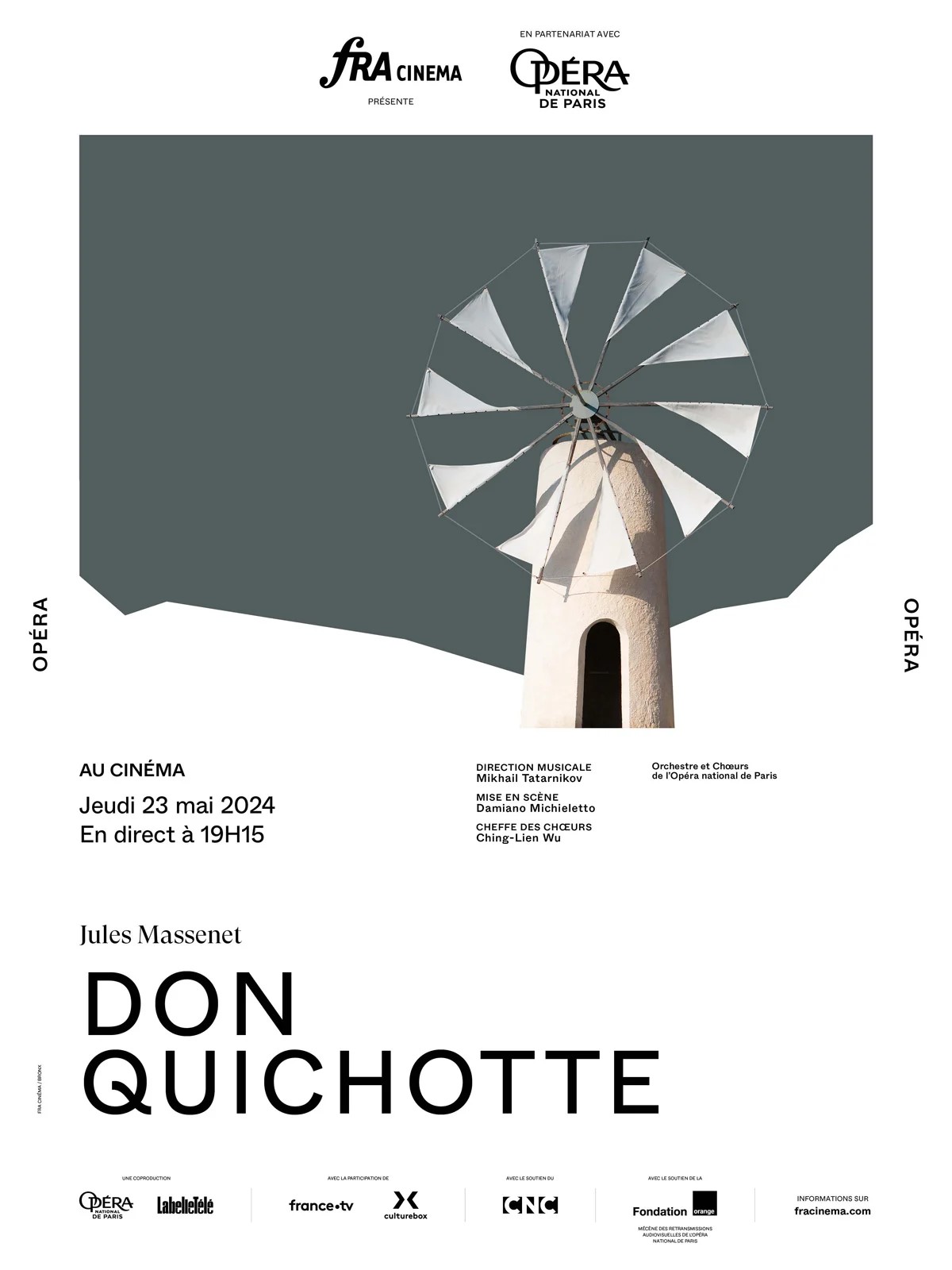 Don Quichotte, Opéra en direct