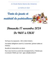 Vente de jouets et matériel de puériculture Le 17 nov 2024