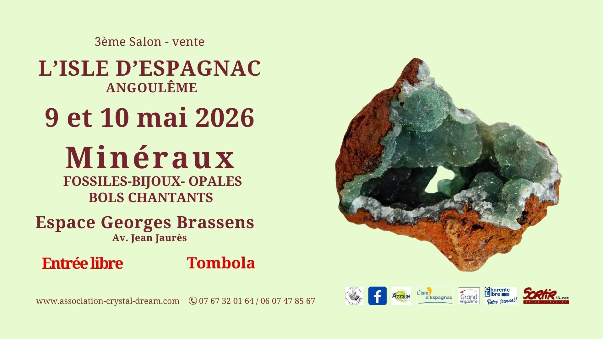 Salon vente de minéraux, fossiles et bijoux