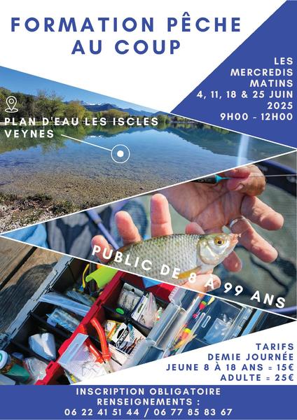 - © AAPPMA Atelier initiation pêche au coup au plan d'eau des Iscles_Veynes - © AAPPMA