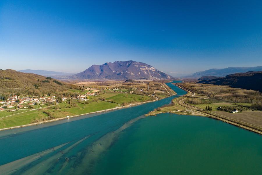 Via Grand Colombier : voie verte en bord de Rhône