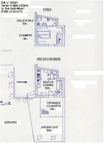 Plan du gîte 2 personnes