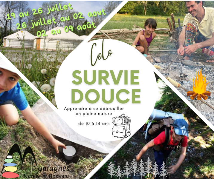 Colo Survie Douce aux yourtes de Rochebrune - 7 jours