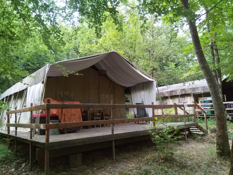 tente Safari vue terrasse