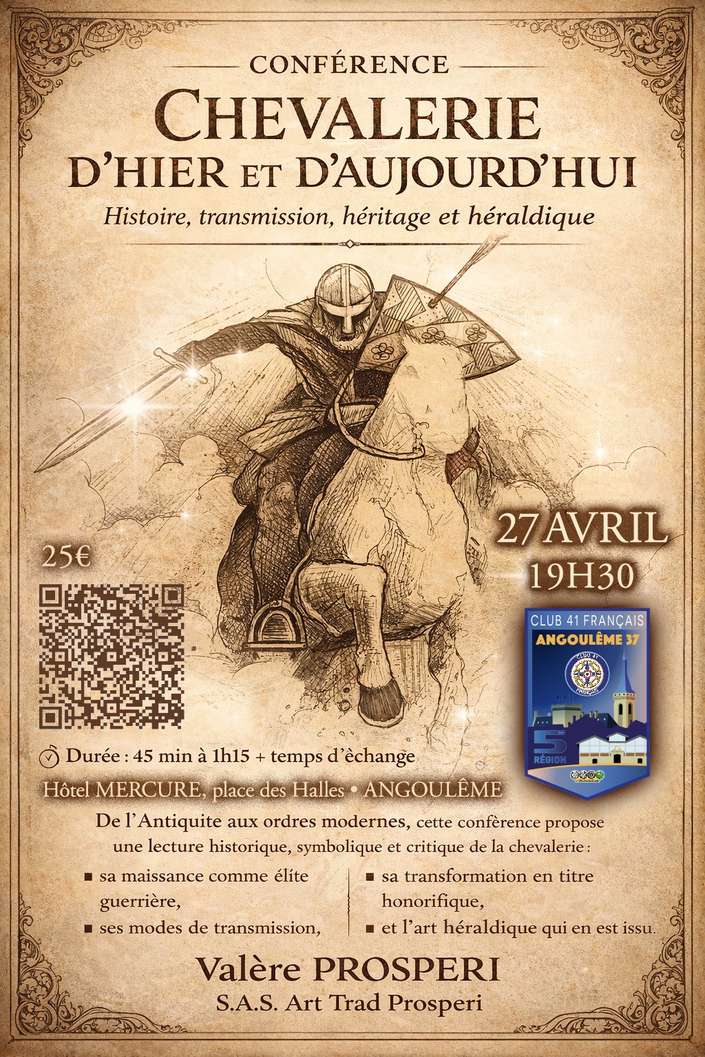 Conférence - Chevalerie d'hier et d'aujourd'hui