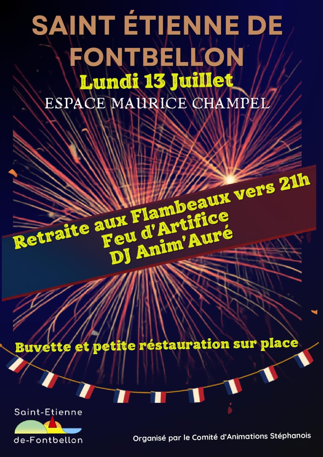 Feu d'artifice et retraite aux flambeaux