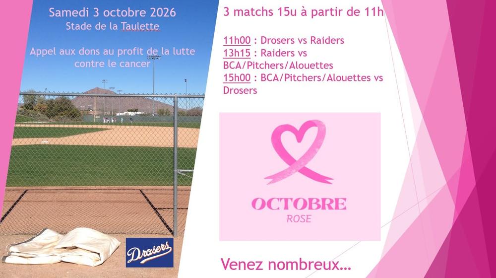 Octobre Rose - Match de Baseball