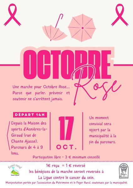 Octobre rose à Asnières-la-Giraud