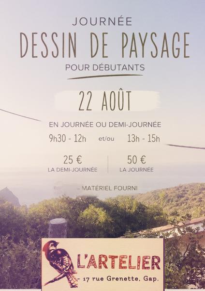 Atelier dessin paysage débutant