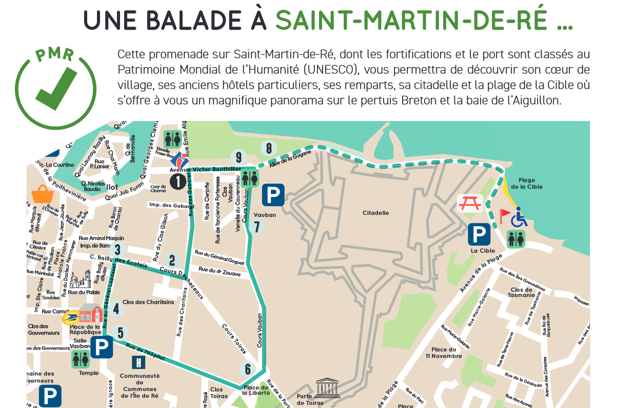 Balade à Saint-Martin-de-Ré : Accès PMR