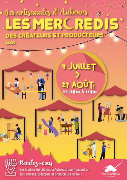 Marché nocturne : Les artisanales dAubenas