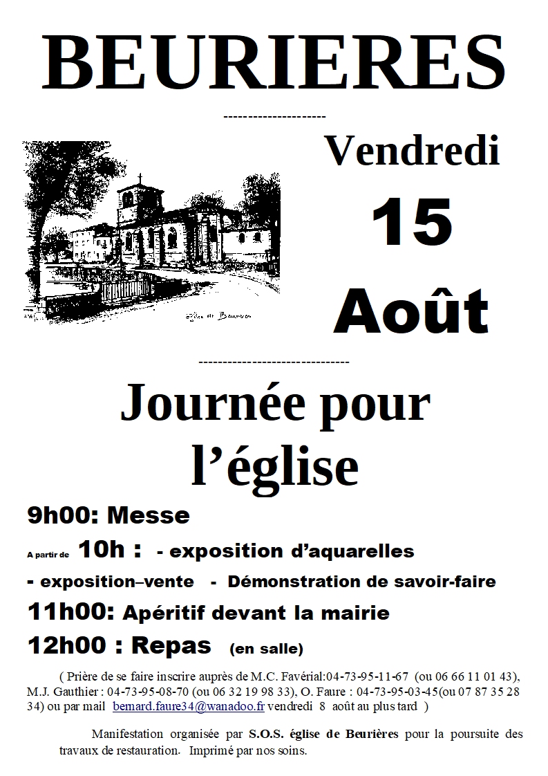 Journée pour l’église // Beurières