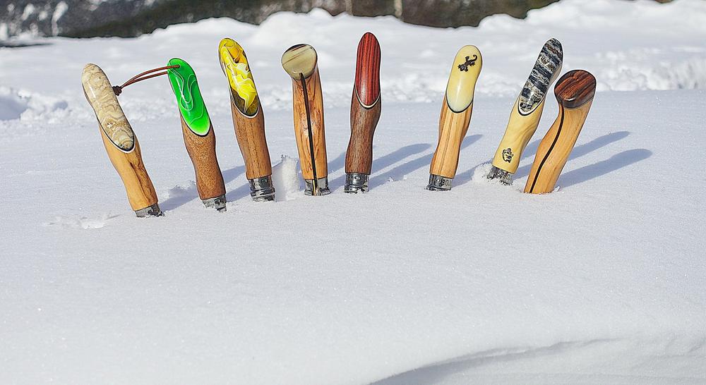 Igor Charon - Couteaux Opinel sculptés à Val Cenis-Bramans