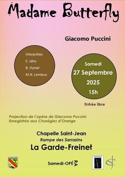 Projection Opéra « Madame Butterfly » de Giacomo Puccini - La Garde-Freinet