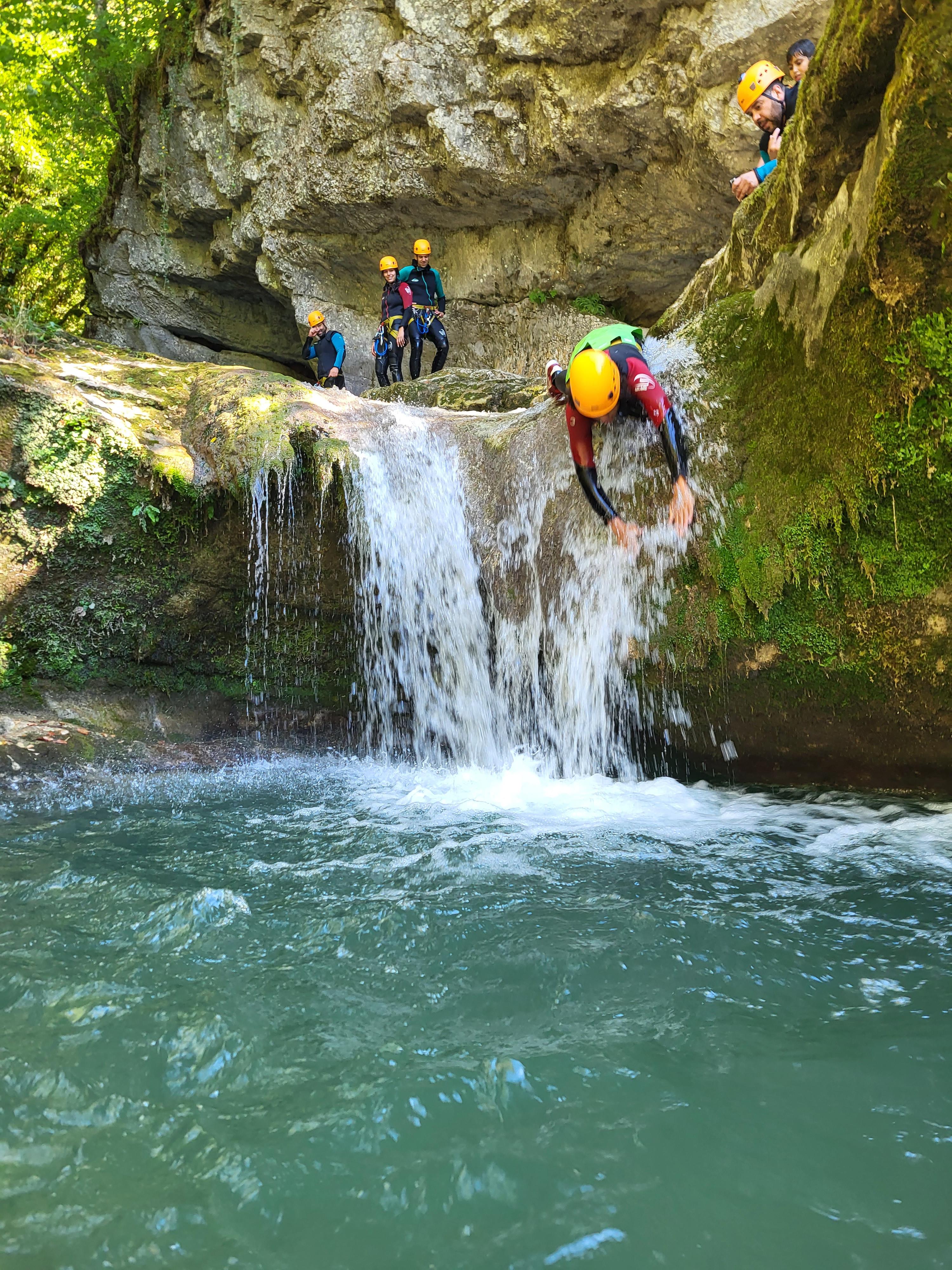 le tobboggans de fin du canyons des Ecouges