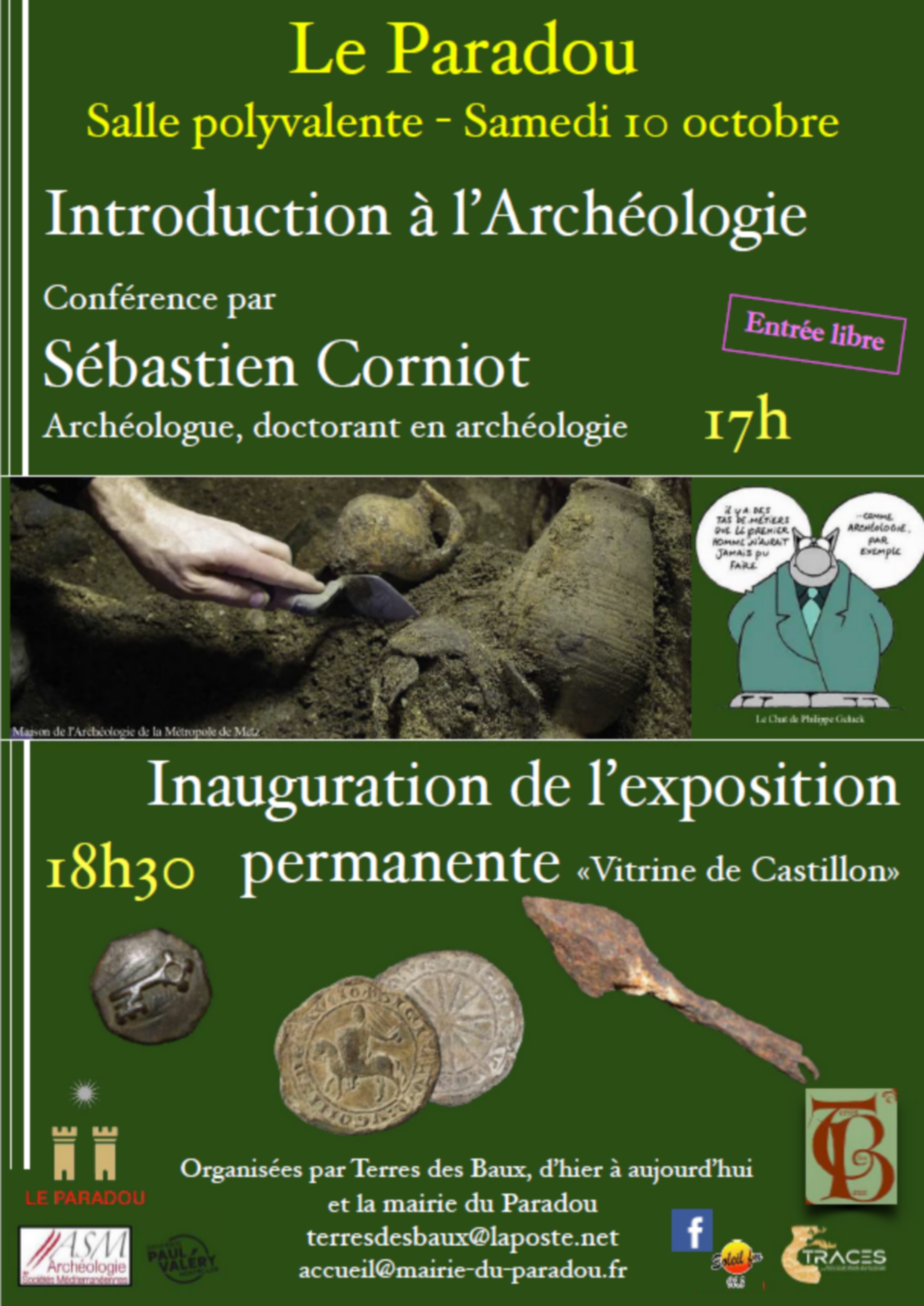 Conférence « Introduction à l’archéologie » à Paradou