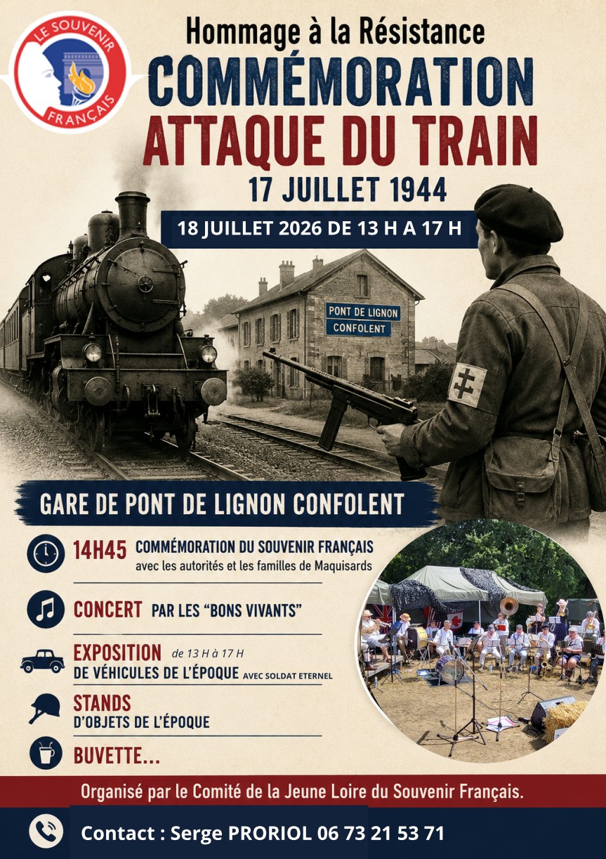Commémoration attaque du train 17 juillet 1944