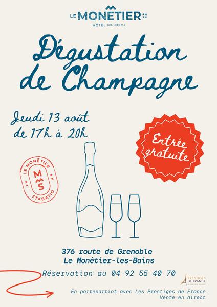 Dégustation de Champagne à l'hôtel Le Monêtier