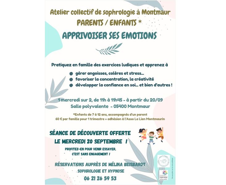 Atelier collectif sophro parent/enfant avec Mélina Atelier collectif sophro parent/enfant avec Mélina
